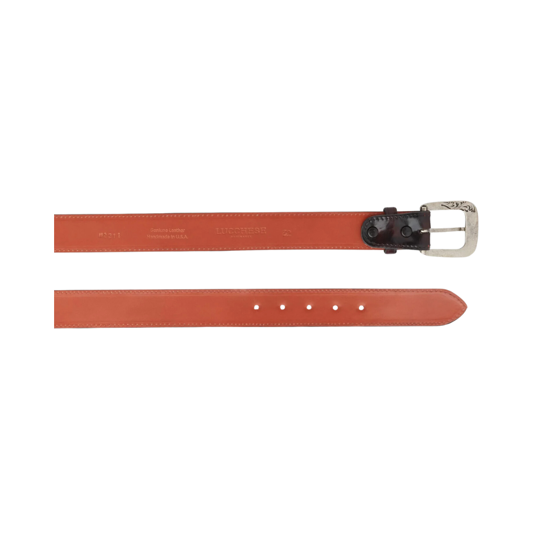 Lucchese Men's Cherry Goat Black Belt