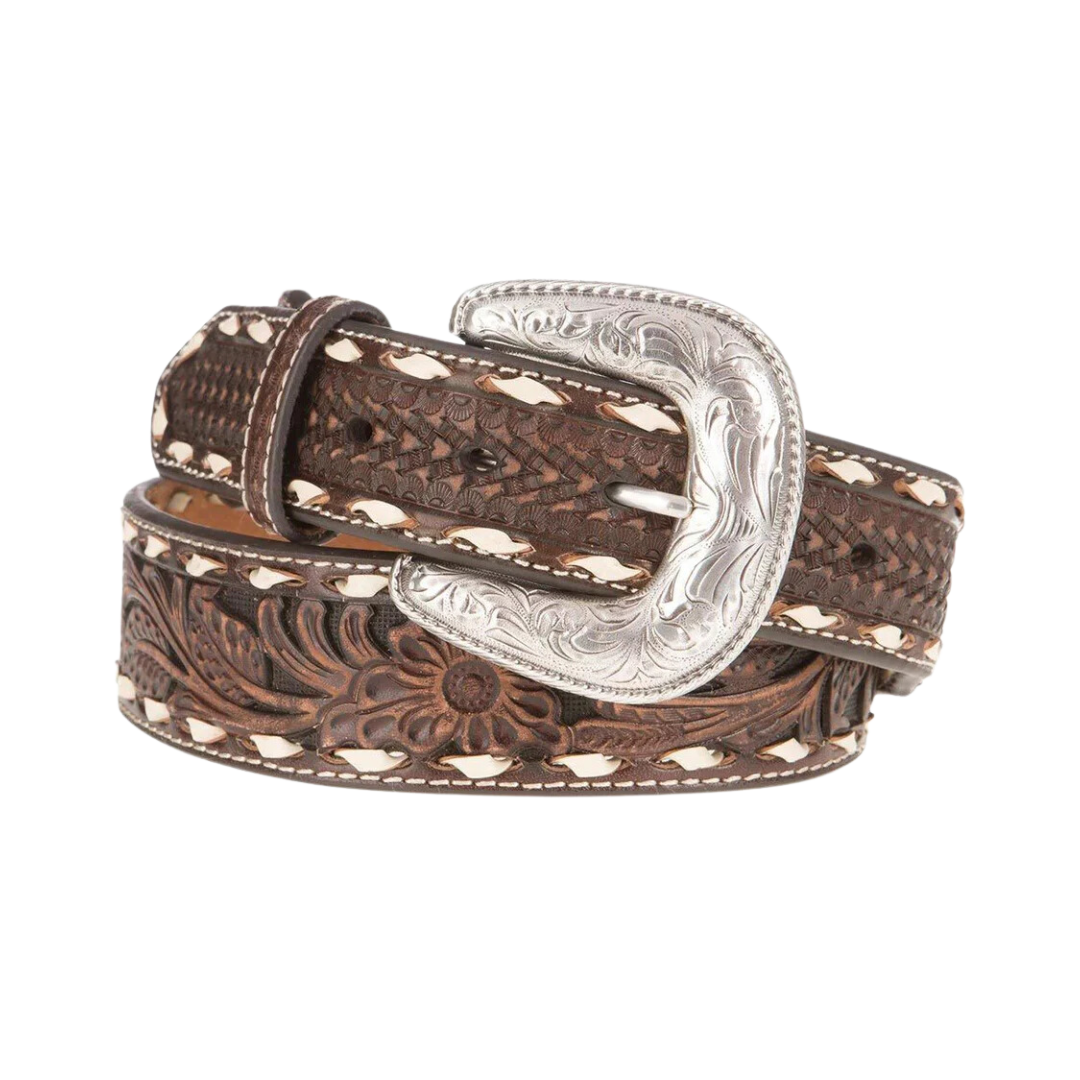 Ariat Mens Brown Floral Belt