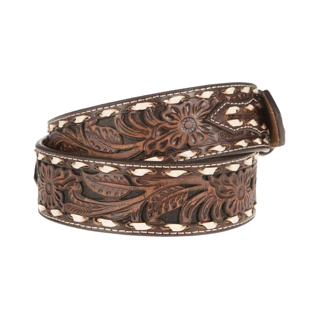 Ariat Mens Brown Floral Belt