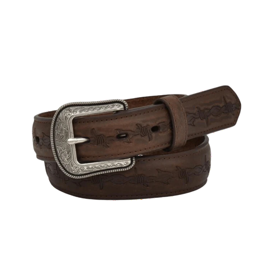 Ariat Youth 1 1/4" Barbed Wire Embossed Belt