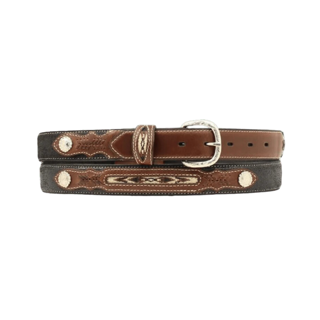 Nocona Youth Boy's Conchos Fabric Brown Belt