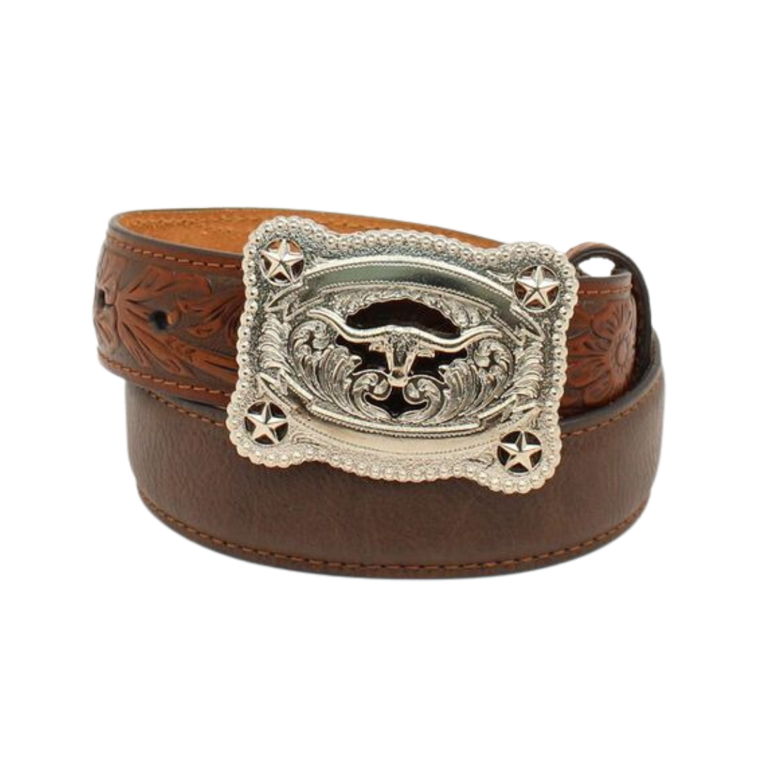 Nocona Youth Boy's Western Longhorn Brown Belt