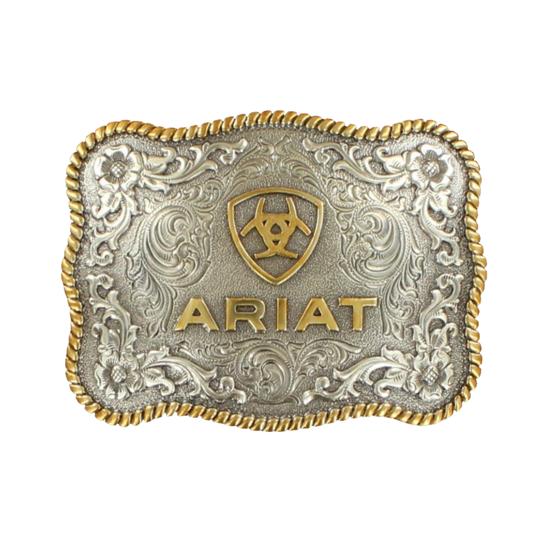 Ariat Antique Silver & Gold Buckle Belt