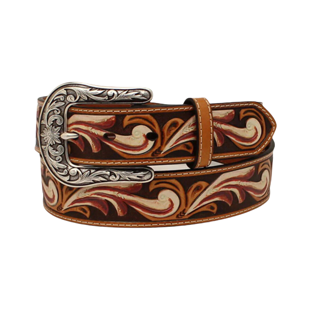 Ariat Women's Floral Embossed Tan Belt