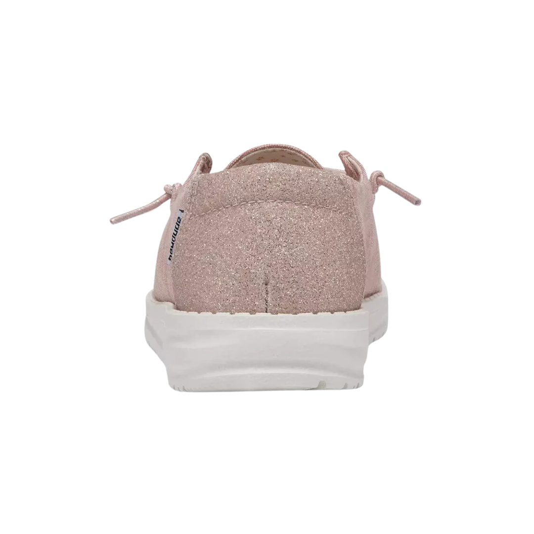 Hey Dude Wendy Youth Kid's Sparkle Kitty Pink Shoe