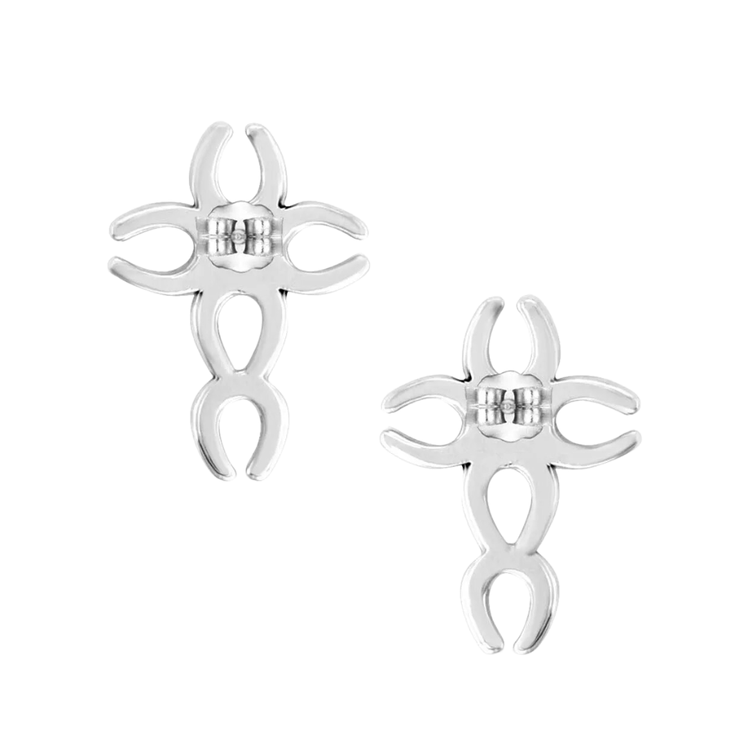 Montana Women's Faith Never Fails Horseshoe Cross Earrings