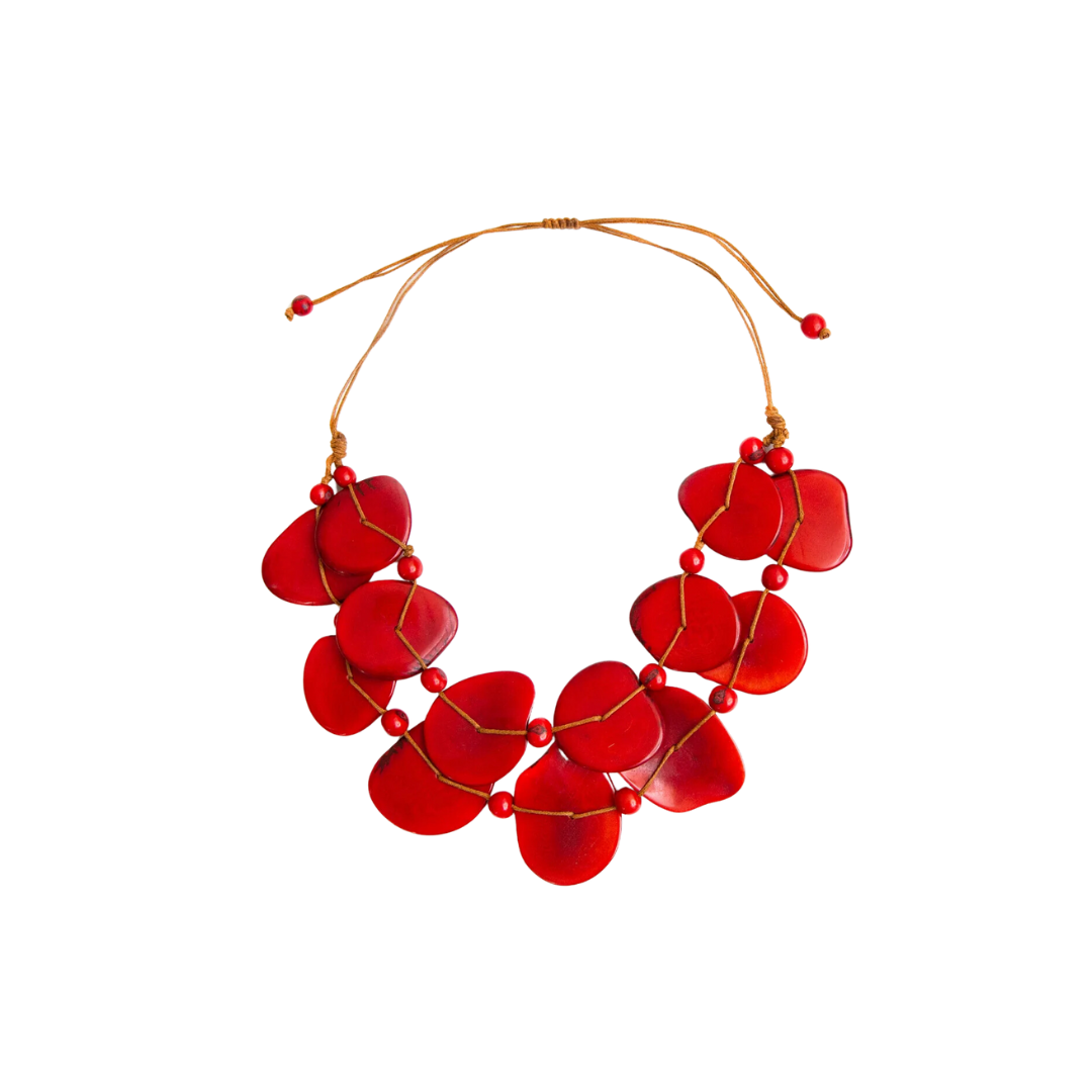 Tagua Women's Iliana Red Necklace