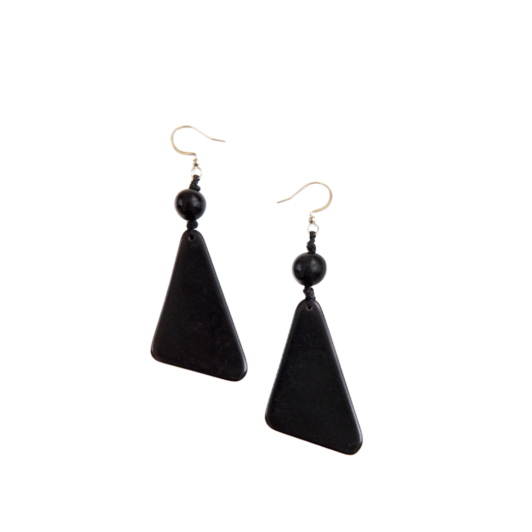 Tagua Women's Onyx Scarlett Earrings