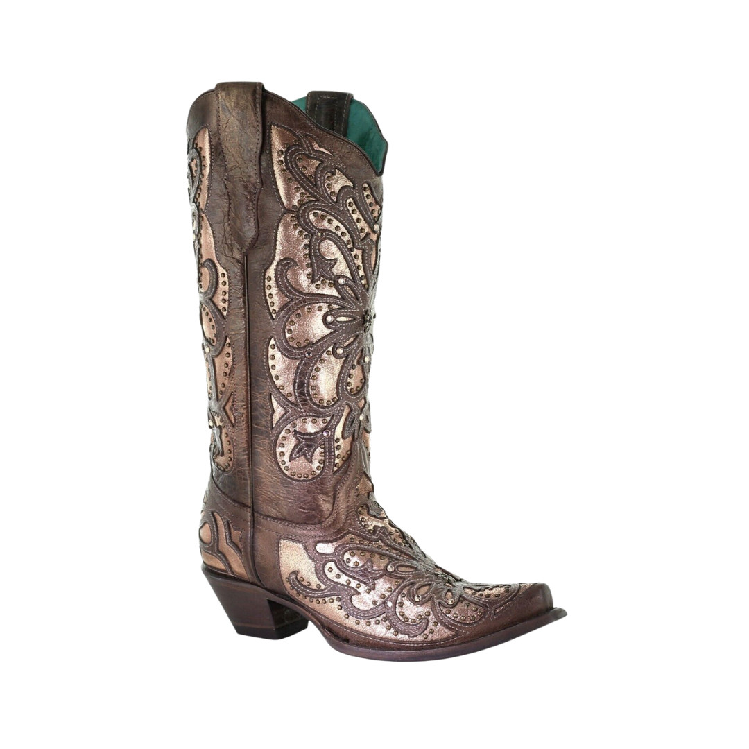 Corral Boots Women's Metallic Inlay Brown Boots