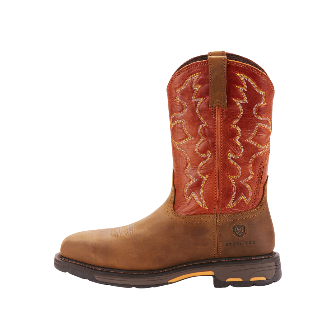 Ariat Men's WorkHog Wide Steel Toe Work Brown Boots
