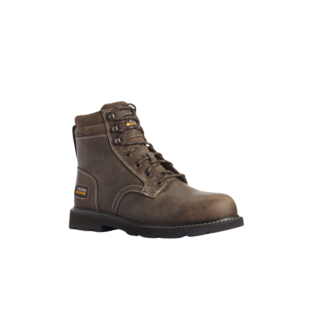 Ariat Men's Groundbreaker 6 Steel Toe Work Brown Boots