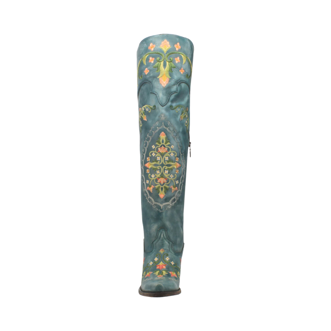 Dan Post Women's Flower Child Leather Turquoise Boots