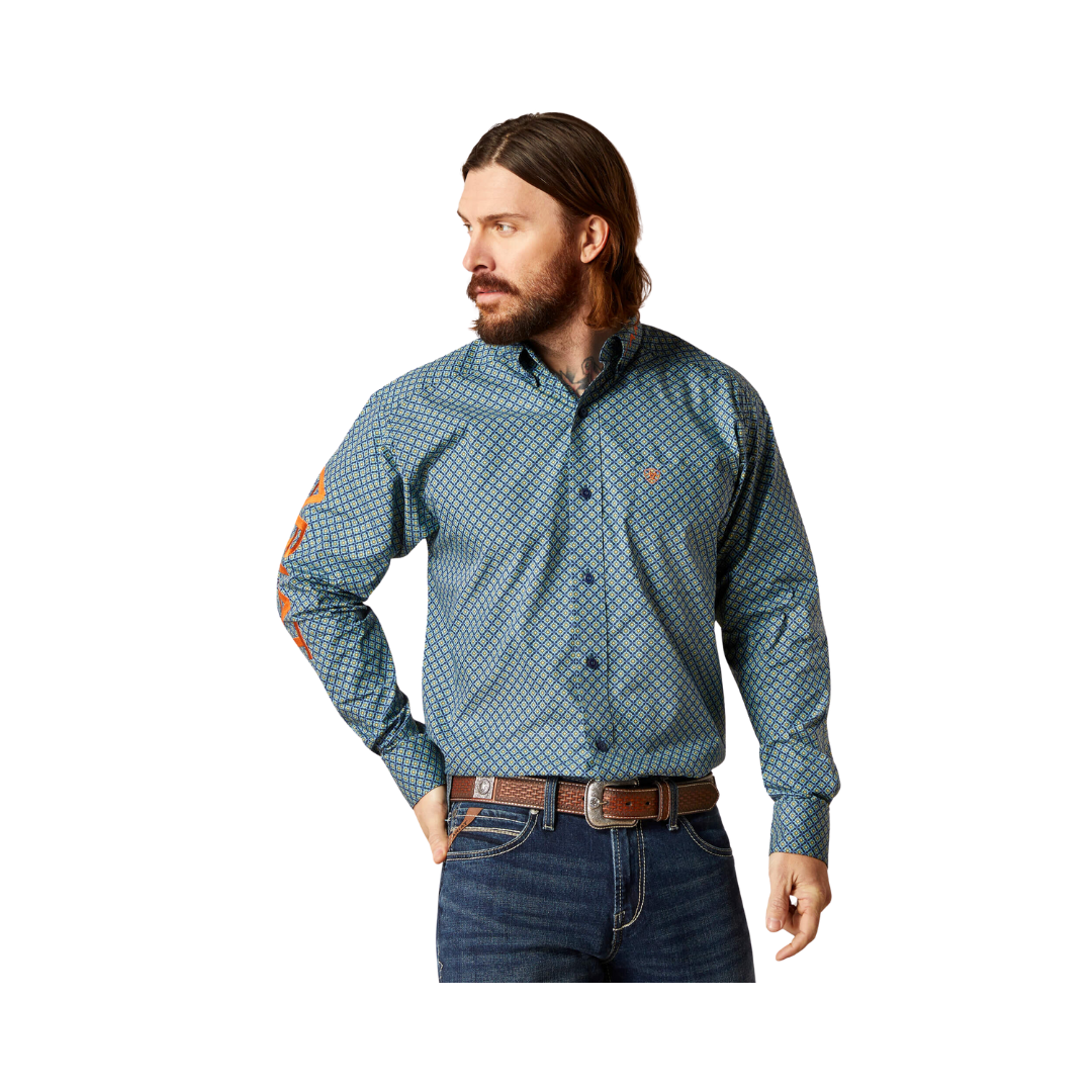 Ariat Men's Team Walton Classic Fit Moonlit Ocean Shirt