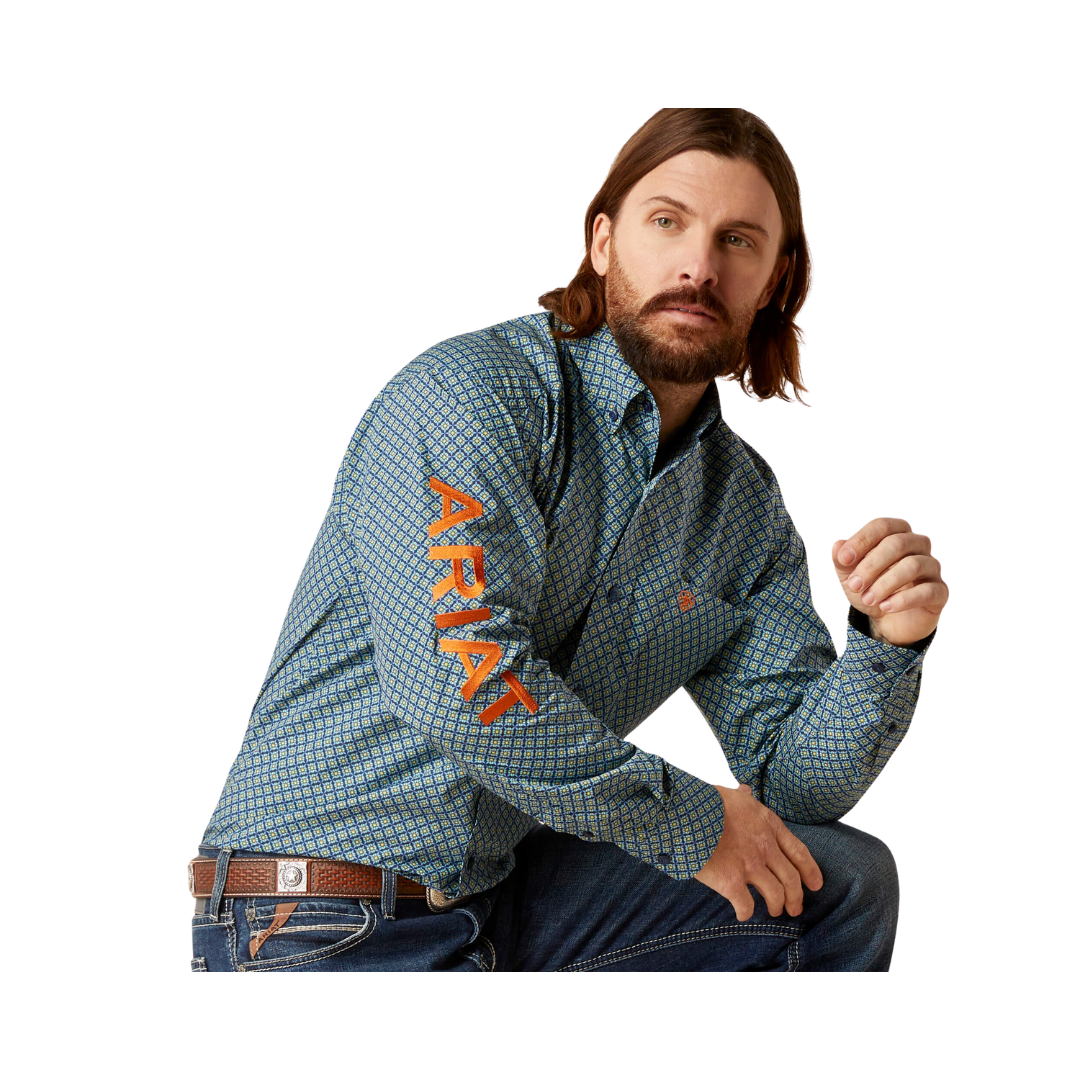 Ariat Men's Team Walton Classic Fit Moonlit Ocean Shirt