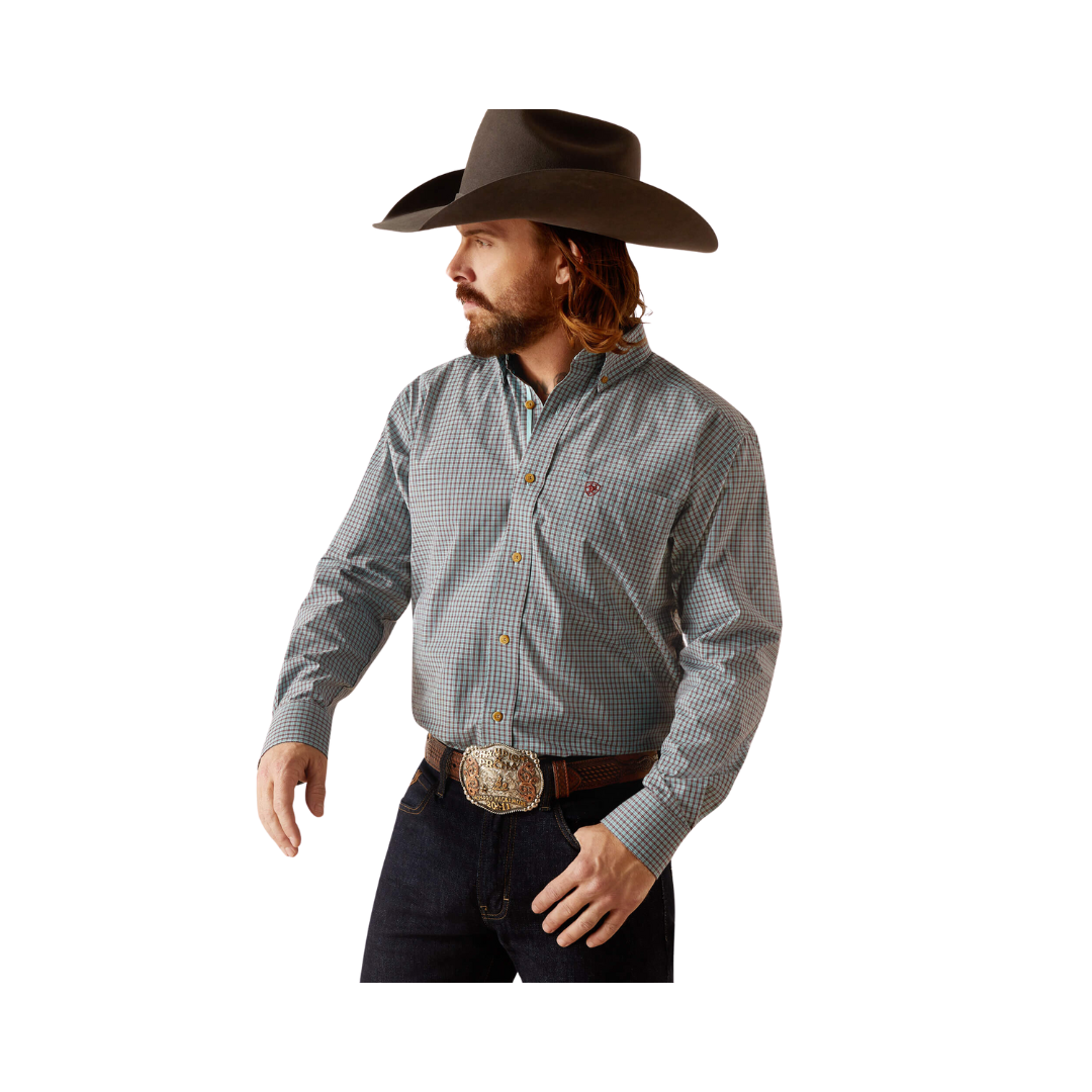 Ariat Men's Pro Series Nestor Classic Fit Angel Blue Shirt