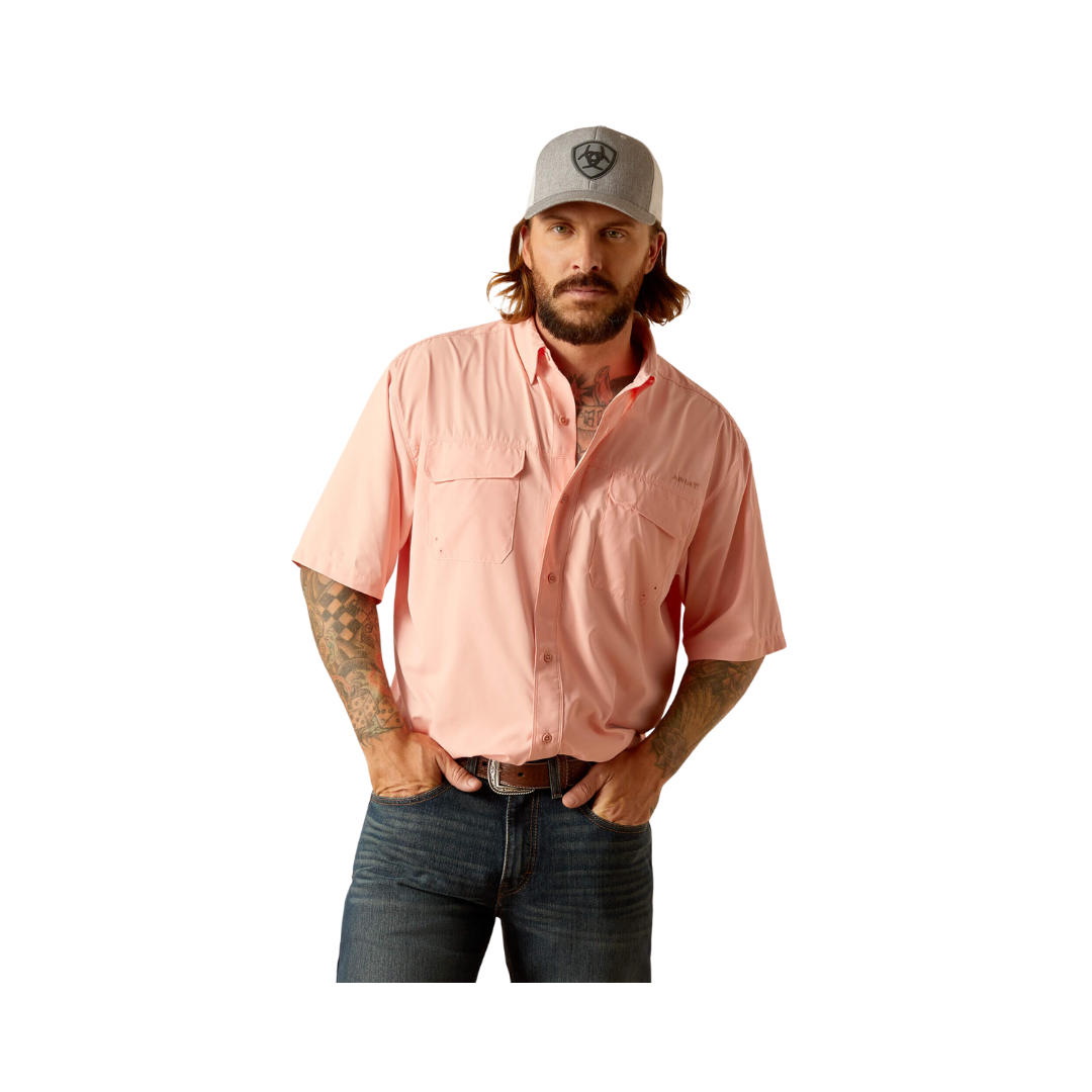 Ariat Men's VentTEK Outbound Classic Fit Apricot Blush Shirt