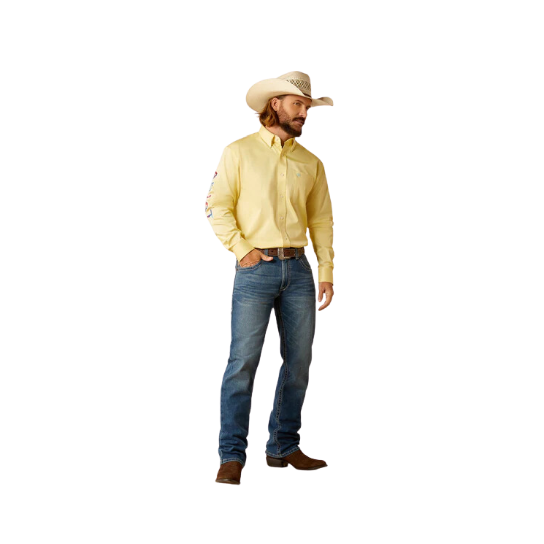 Ariat Men's Team Twill Classic Fit Sun Logo Shirt