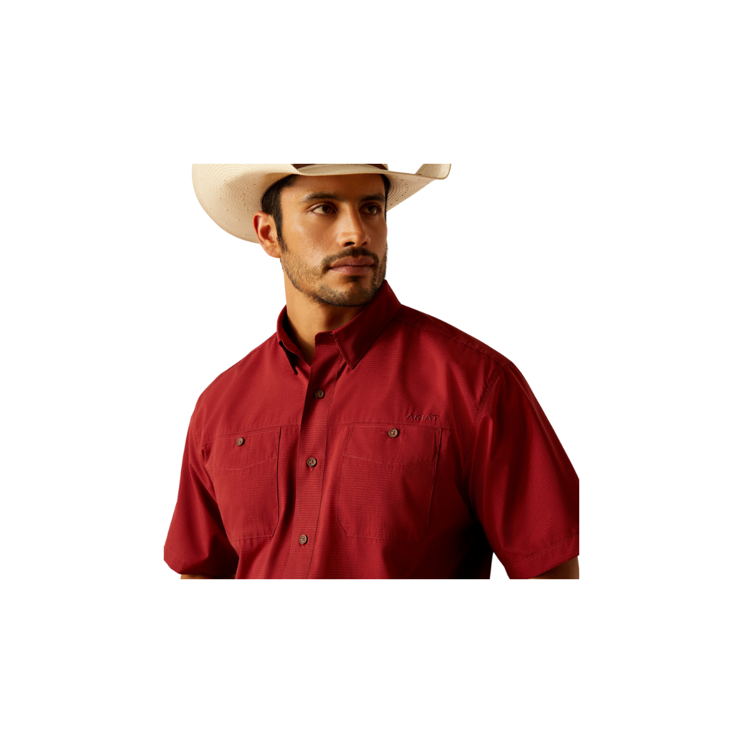 Ariat Men's Airflow Print Merlot Shirt