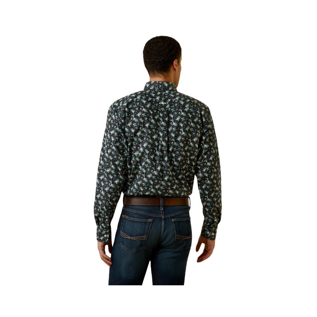 Ariat Men's Wrinkle Free Camdyn Fitted Navy Shirt