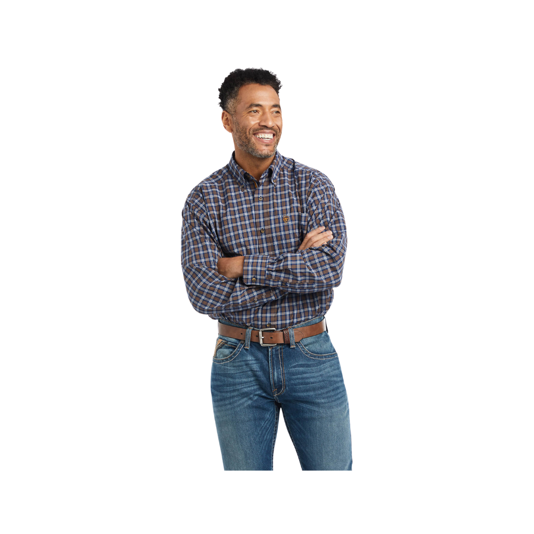 Ariat Men's Pro Series Giacomo Stretch Classic Fit Estate Blue Shirt