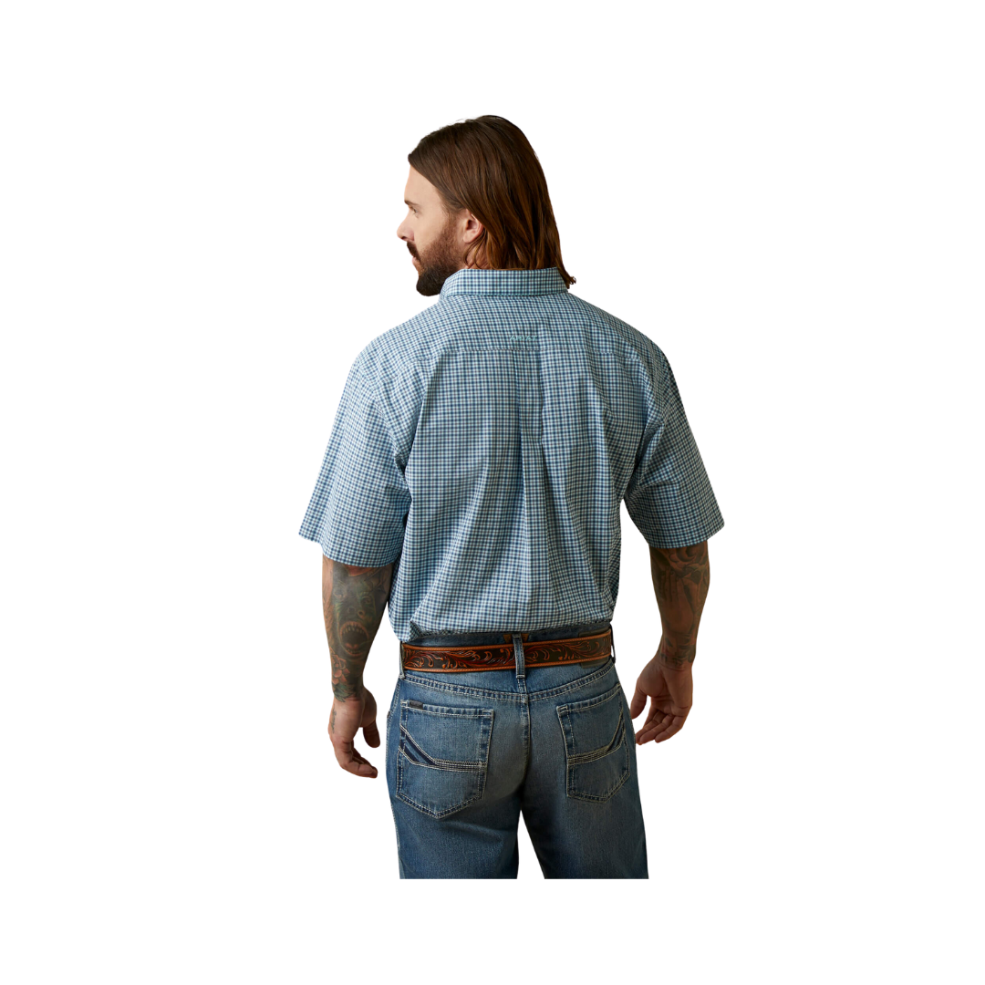 Ariat Men's Pro Series Odell Classic Fit Turquoise Shirt