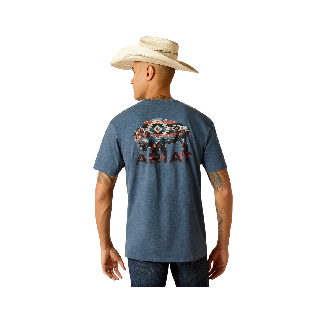 Ariat Men's Sw Bison Sailor Blue Heather T-Shirt