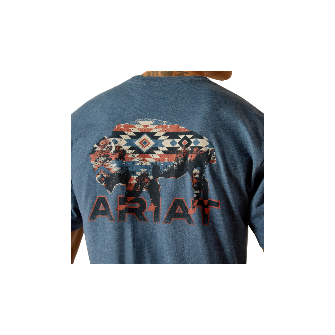 Ariat Men's Sw Bison Sailor Blue Heather T-Shirt
