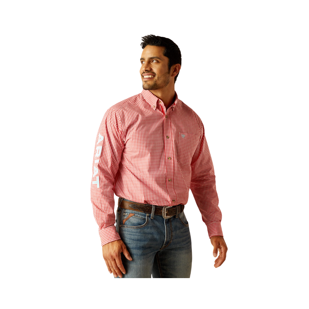 Ariat Men's Pro Series Team Gilbert Classic Fit Red Shirt