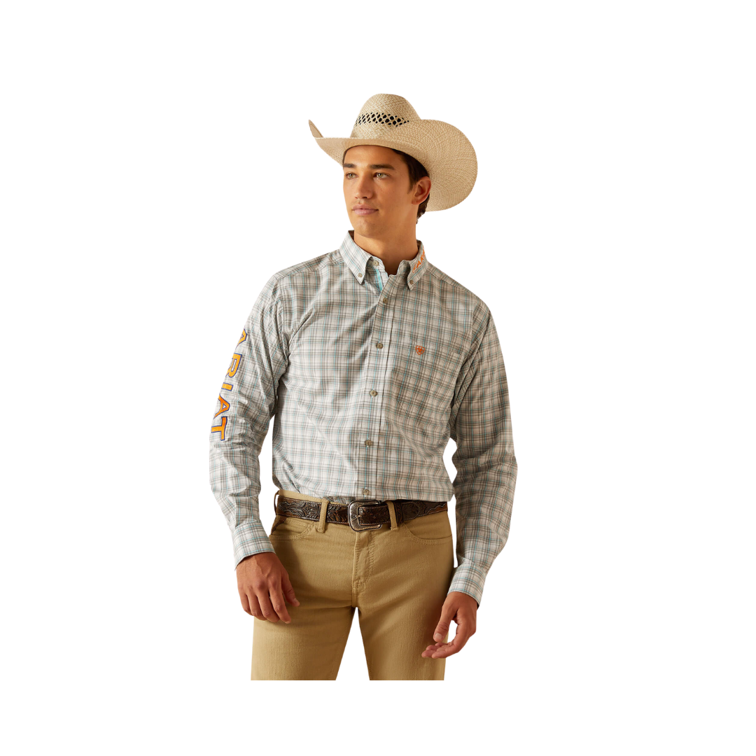 Ariat Men's Pro Series Team Luca Fitted Grey Shirt