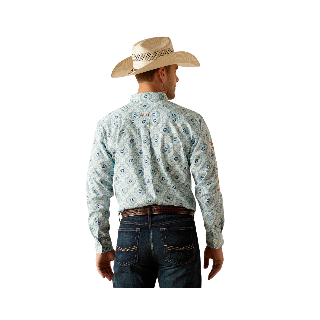 Ariat Men's Team Emmett Classic Fit White Shirt