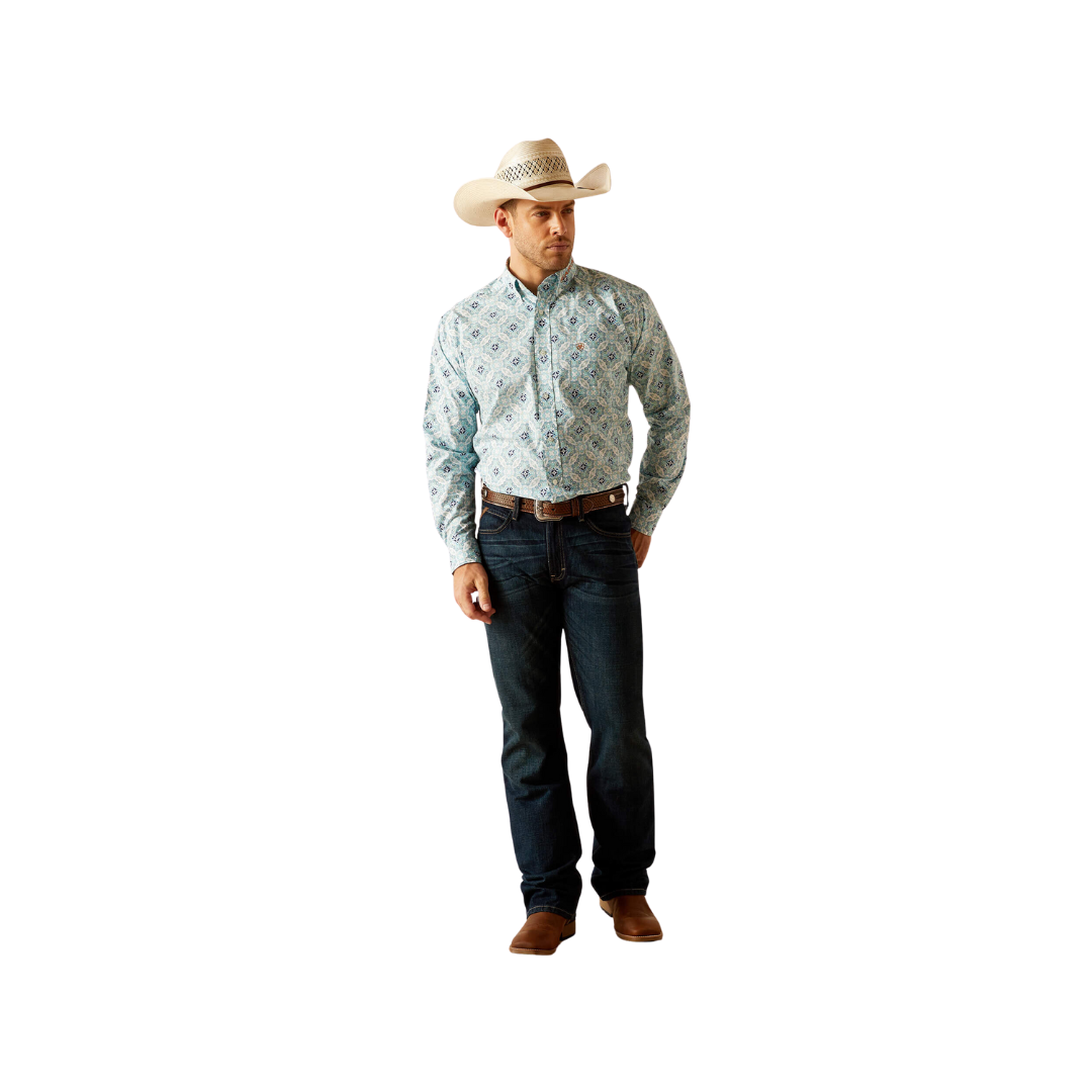 Ariat Men's Team Emmett Classic Fit White Shirt
