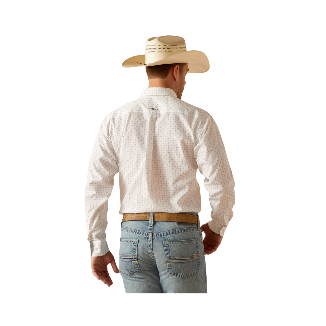 Ariat Men's Wrinkle Free Ogden Classic Fit White Big Shirt