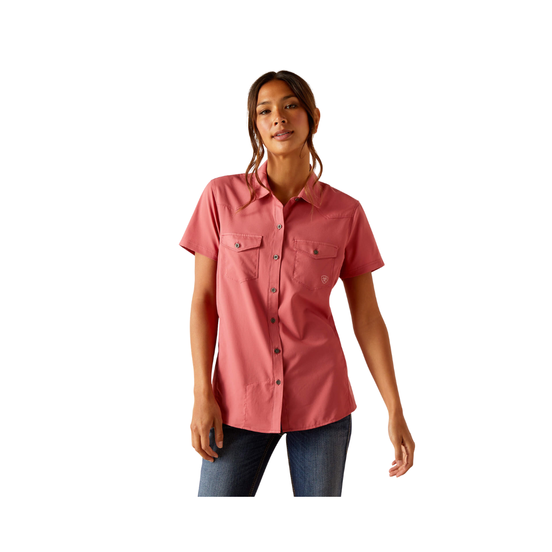Ariat Women's Western Ventek Slate Rose Pink Shirt