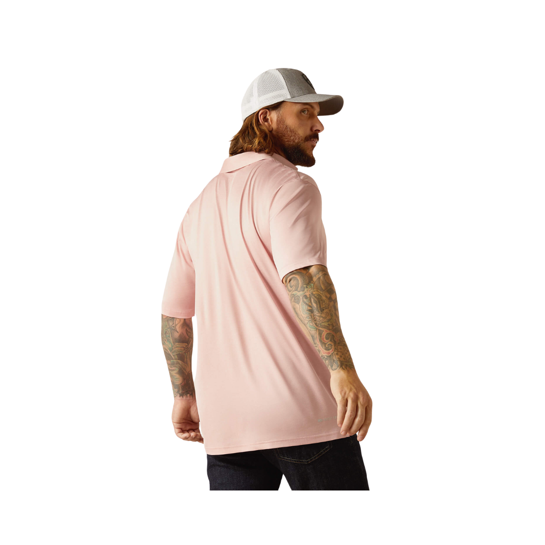 Ariat Men's Charger 2.0 Pink Daisy Polo Shirt