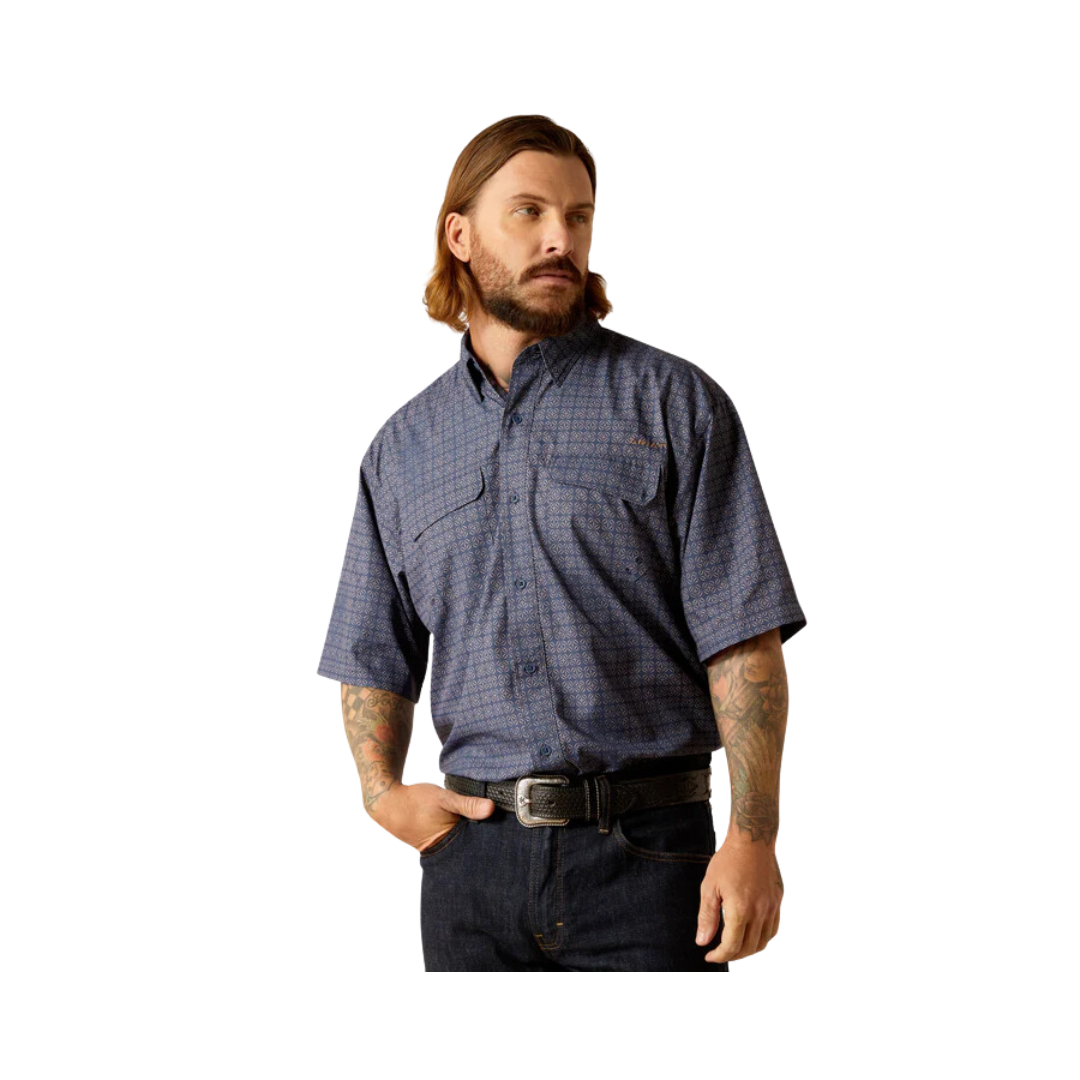 Ariat Men's Venttek Outbound Mood Classic Fit Indigo Shirt