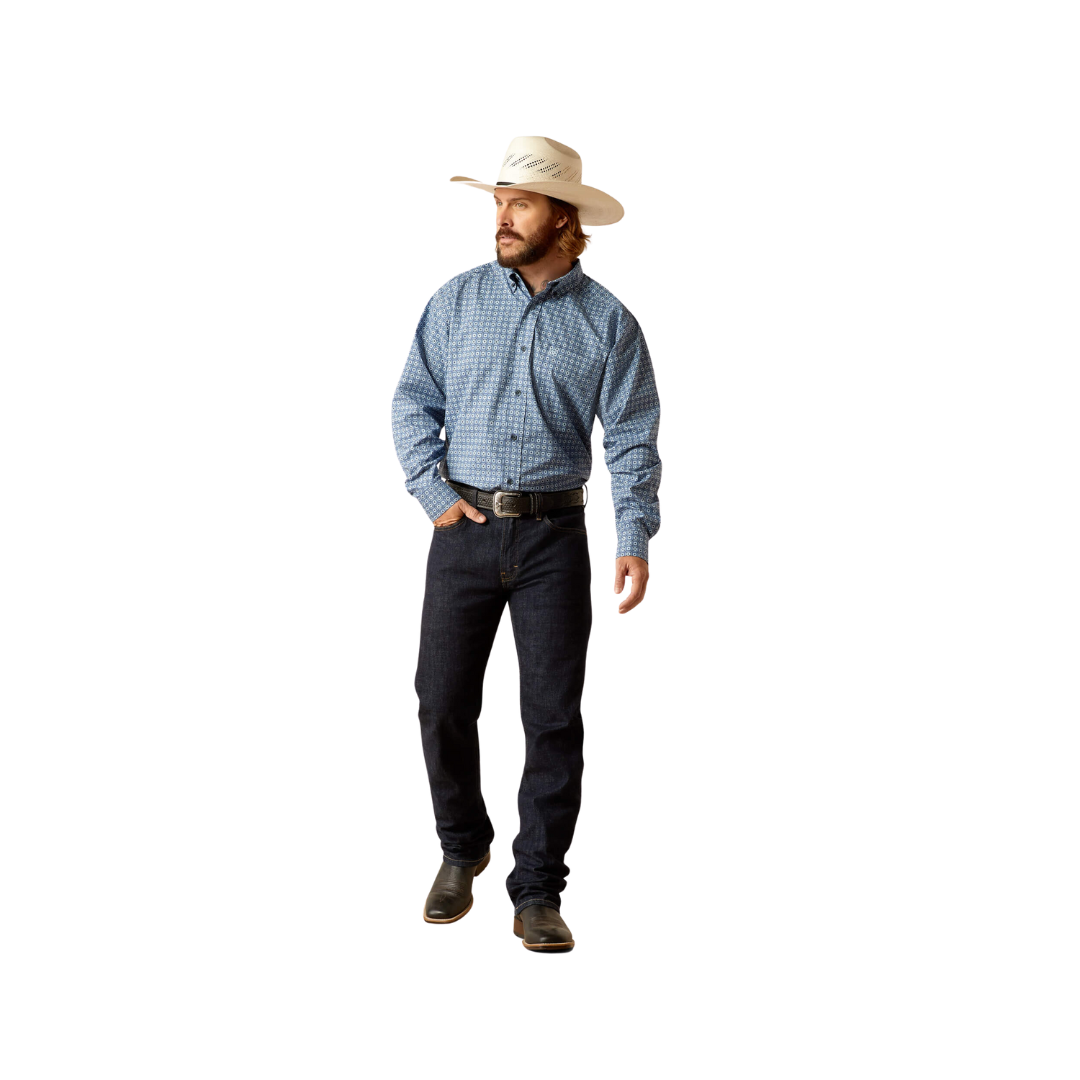 Ariat Men's 360 AirFlow Classic Fit Blue Shirt