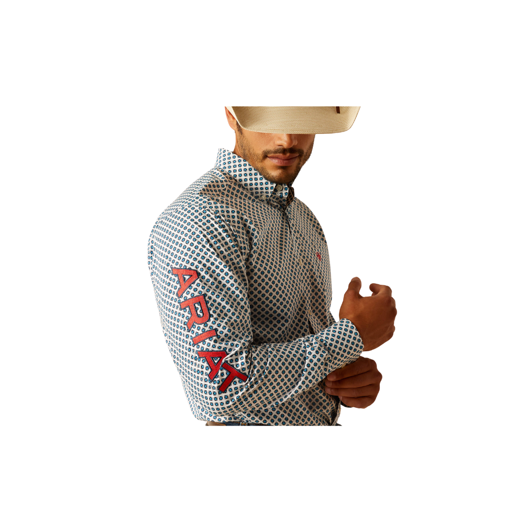 Ariat Men's Team Lochlan Fitted White Shirt