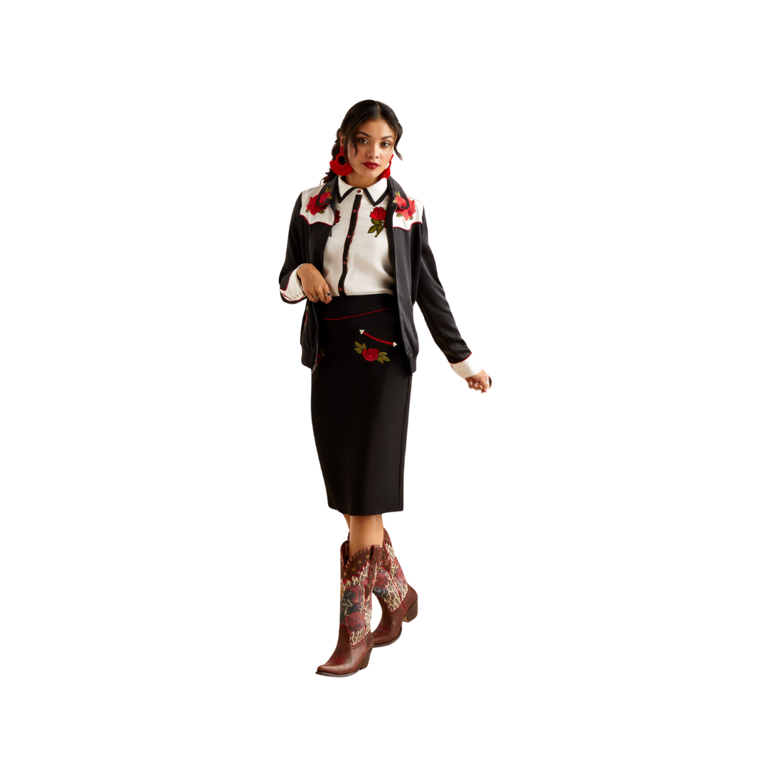 Ariat Women's Bomber Rodeo Quincy Black Jacket