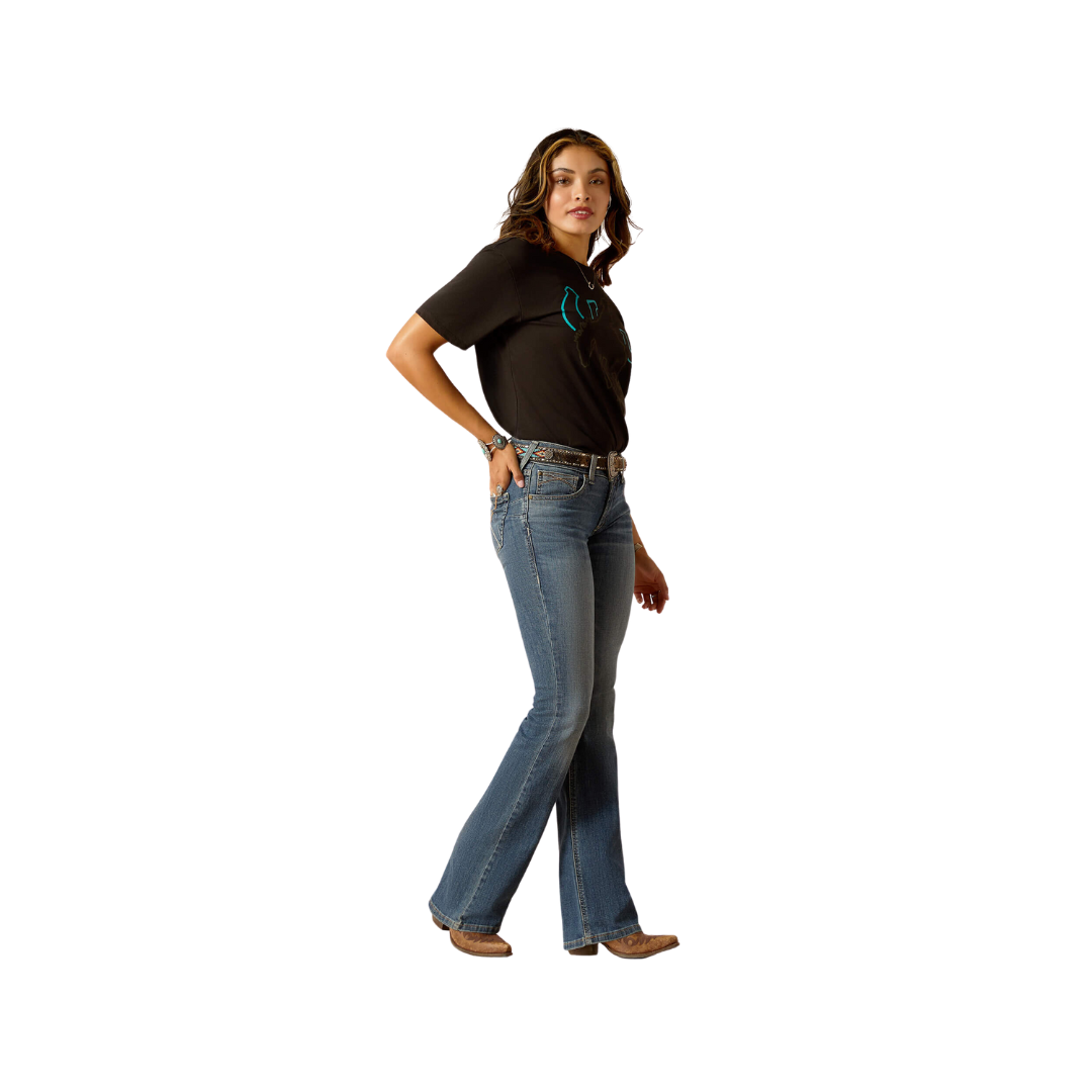 Ariat Women's Perfect Rise Chopped Ella Boot Cut Jeans