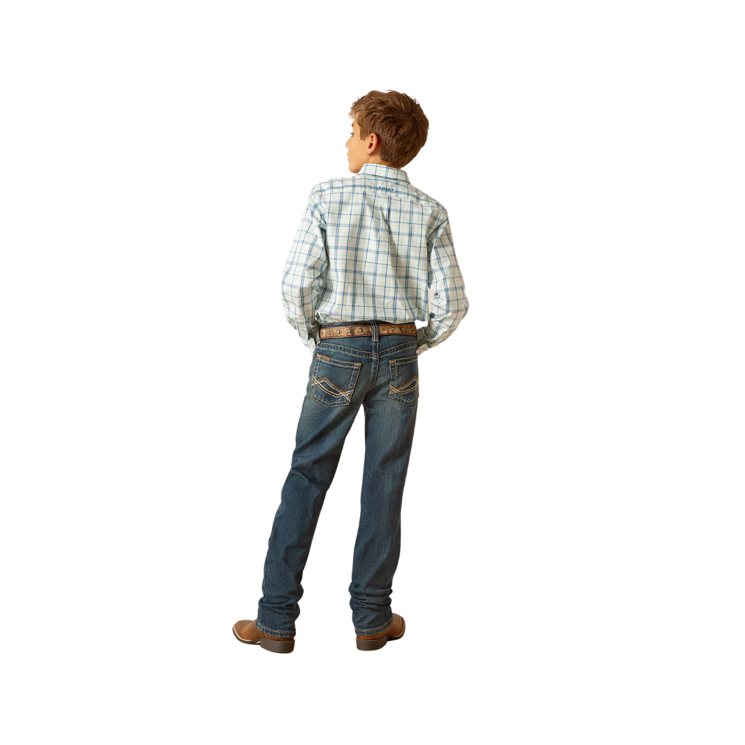 Ariat Youth Boy's B5 Slim Waco Straight Durham Blue Jeans