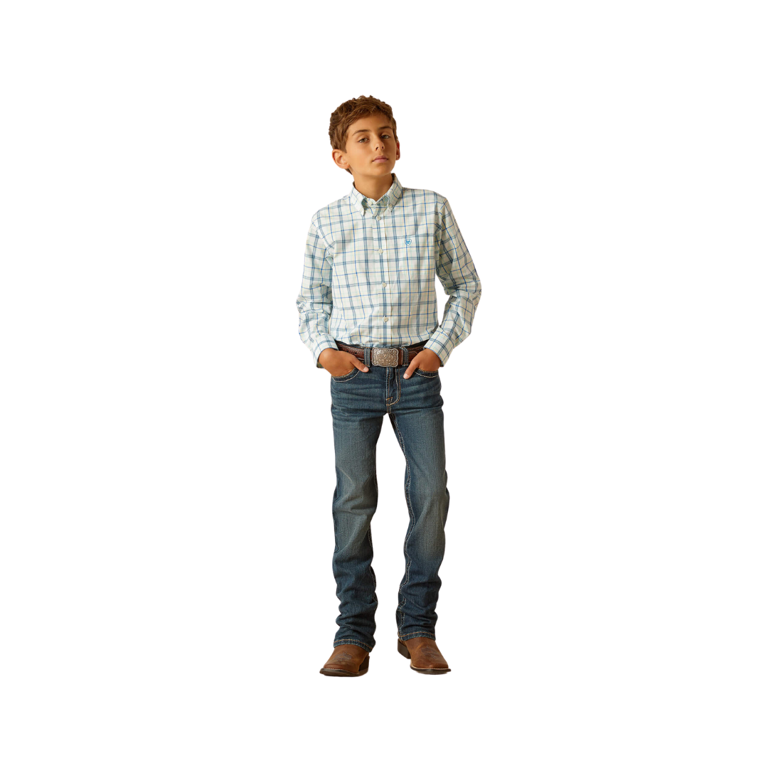 Ariat Youth Boy's B5 Slim Waco Straight Durham Blue Jeans