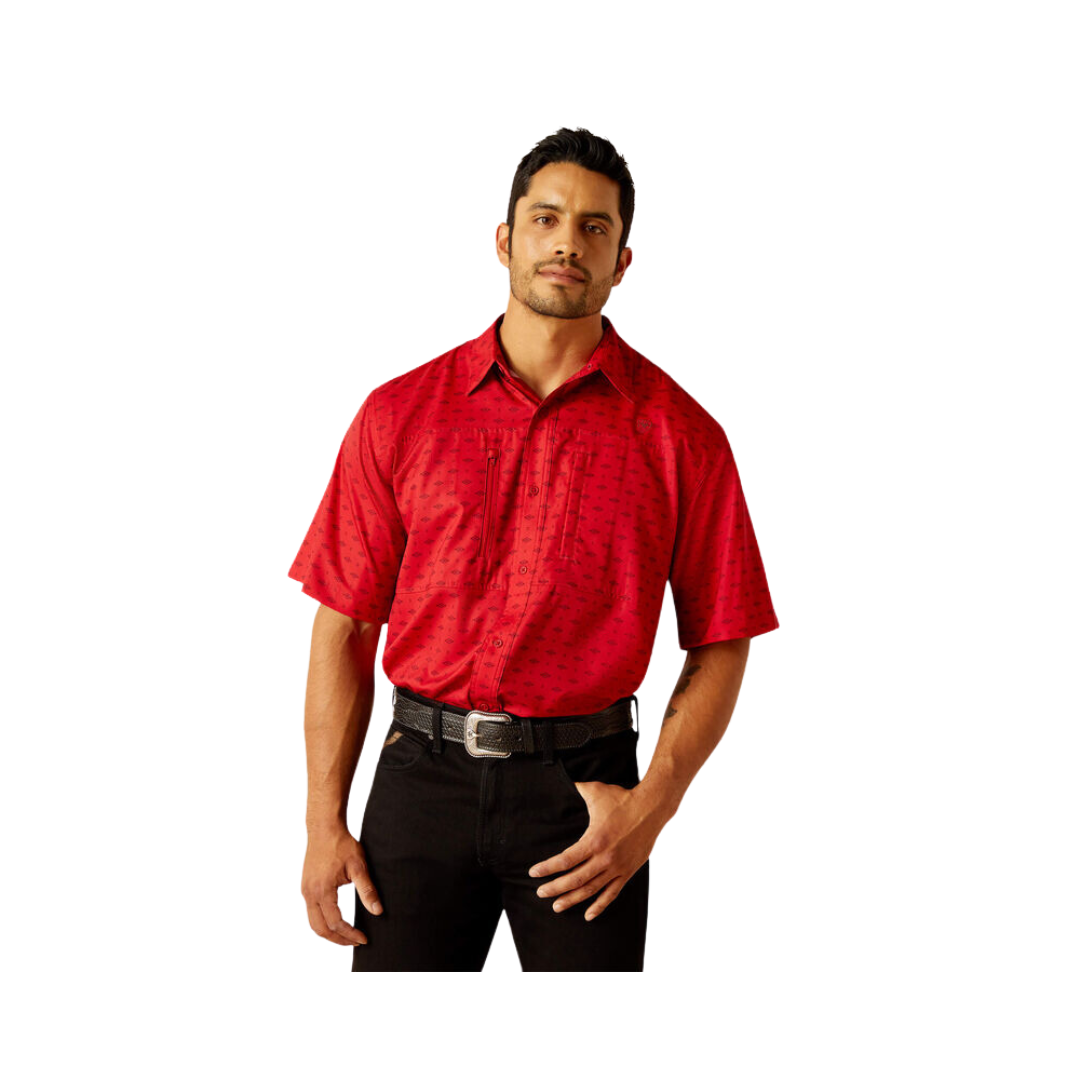 Ariat Men's Venttek Classic Fit Haute Red Shirt