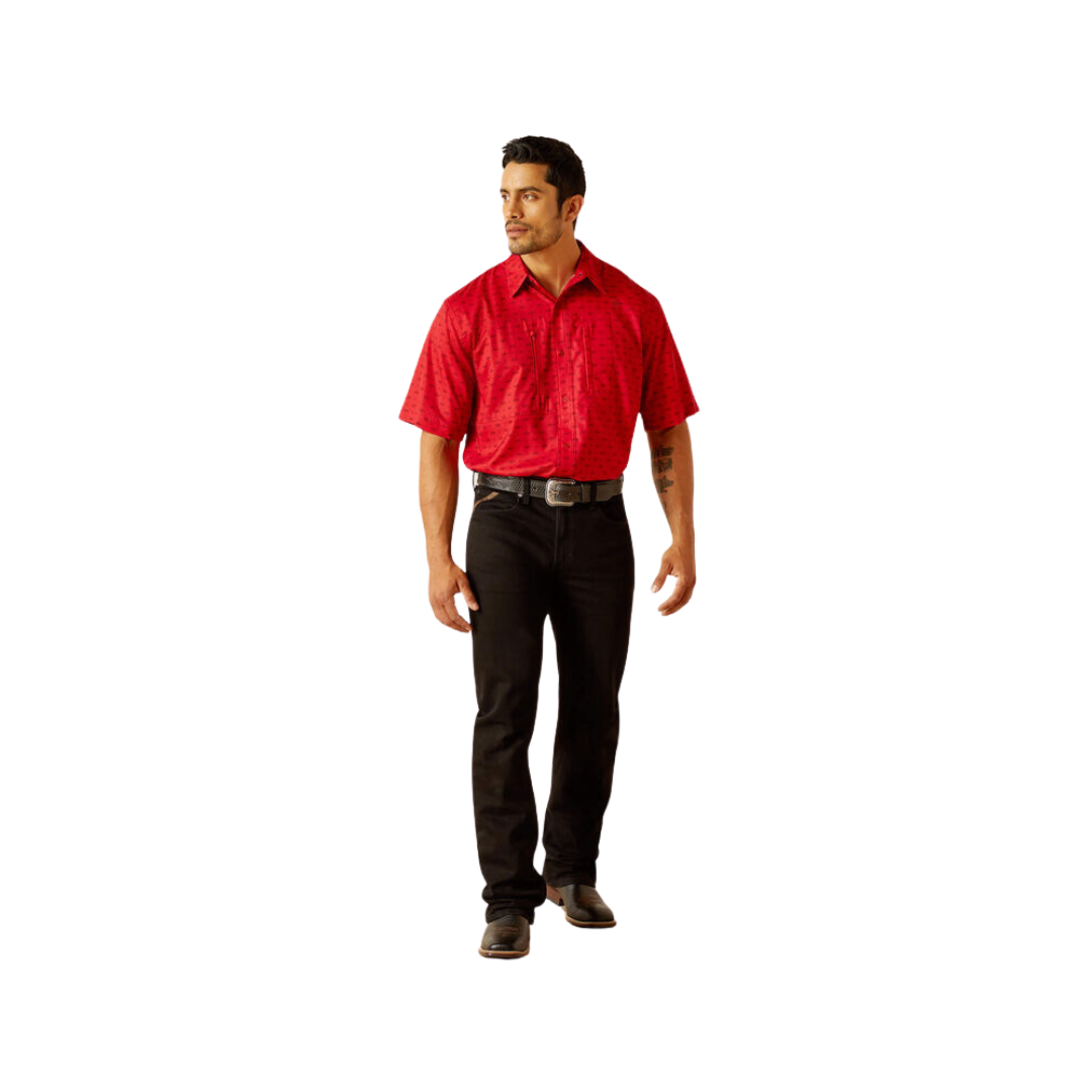 Ariat Men's Venttek Classic Fit Haute Red Shirt
