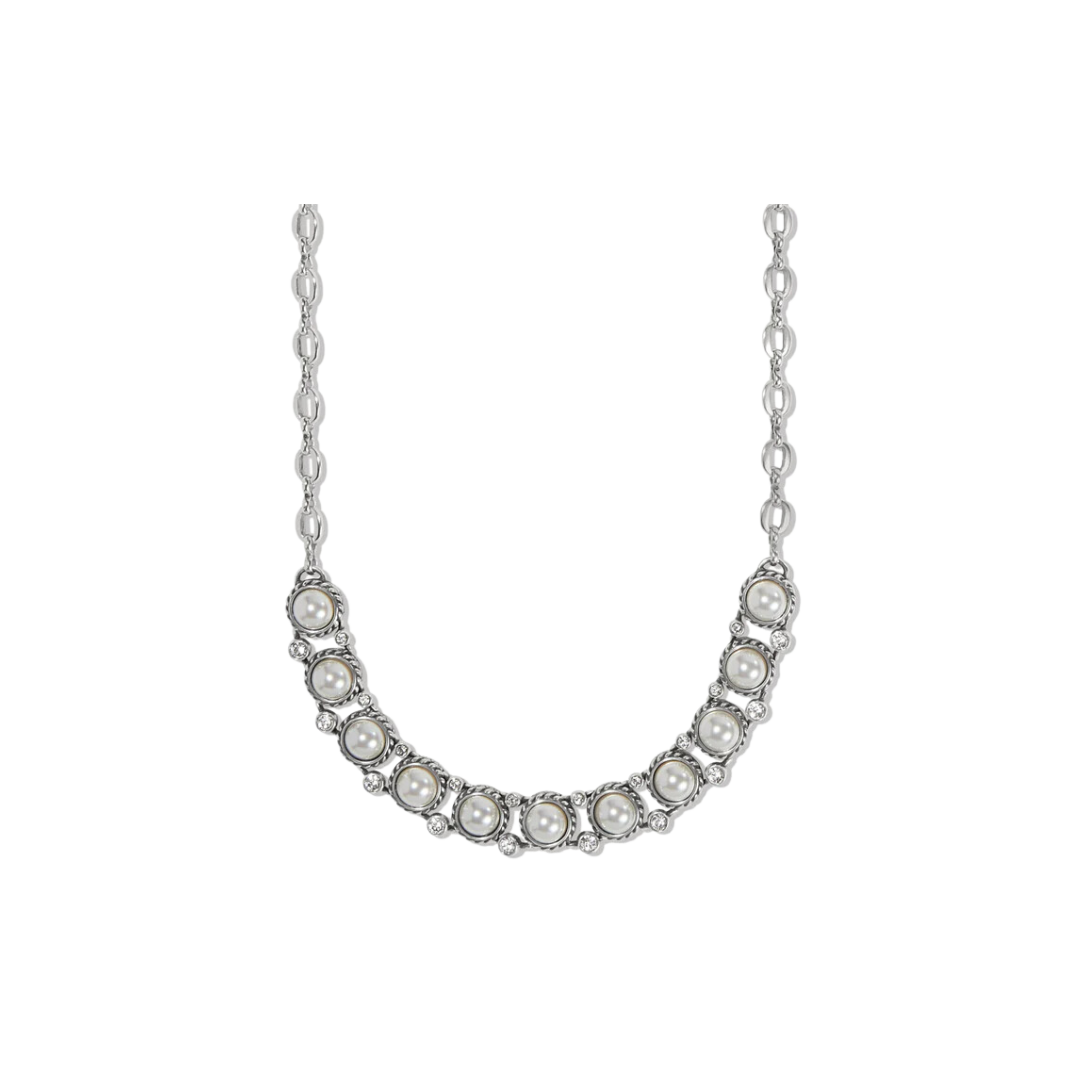 Brighton Women's Sea Gem Collar Silver Pearl Necklace