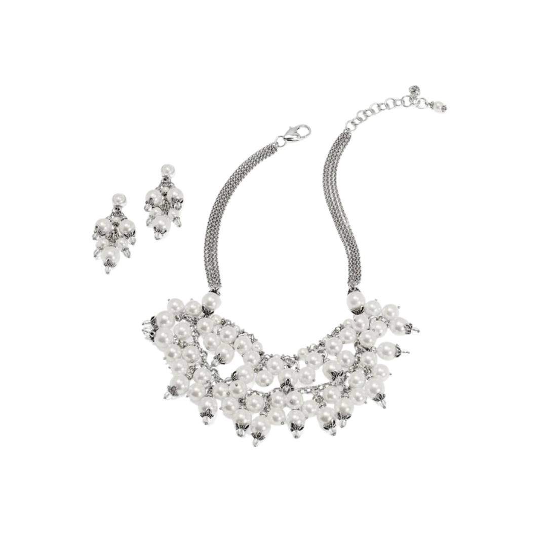 Brighton Women's Pearl-Icious Post Drop Silver Pearl Earrings