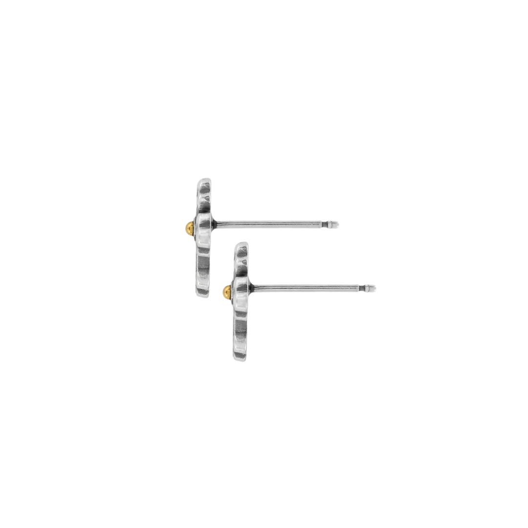 Brighton Women's Luna Cross Mini Post Silver Earrings