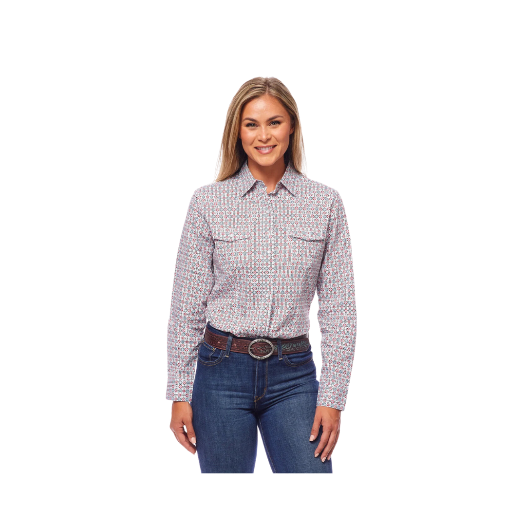 Avalon Women's Print Western Inspired Long Sleeves Button Shirts
