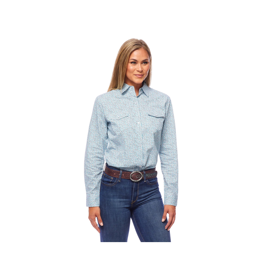 Avalon Women's Print Western Inspired Long Sleeves Button Shirts