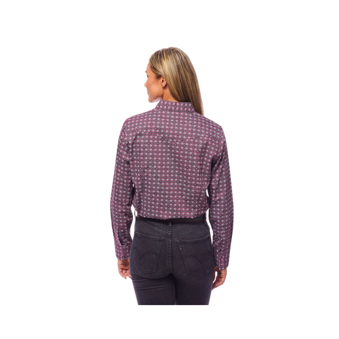 Avalon Women's Print Western Inspired Long Sleeves Button Shirts