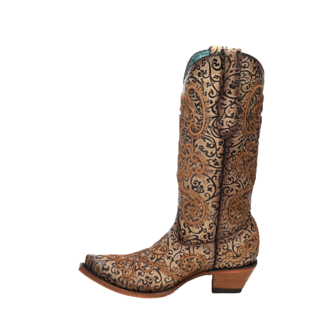 Corral Women's Nude Embroidery Chameleon Boots